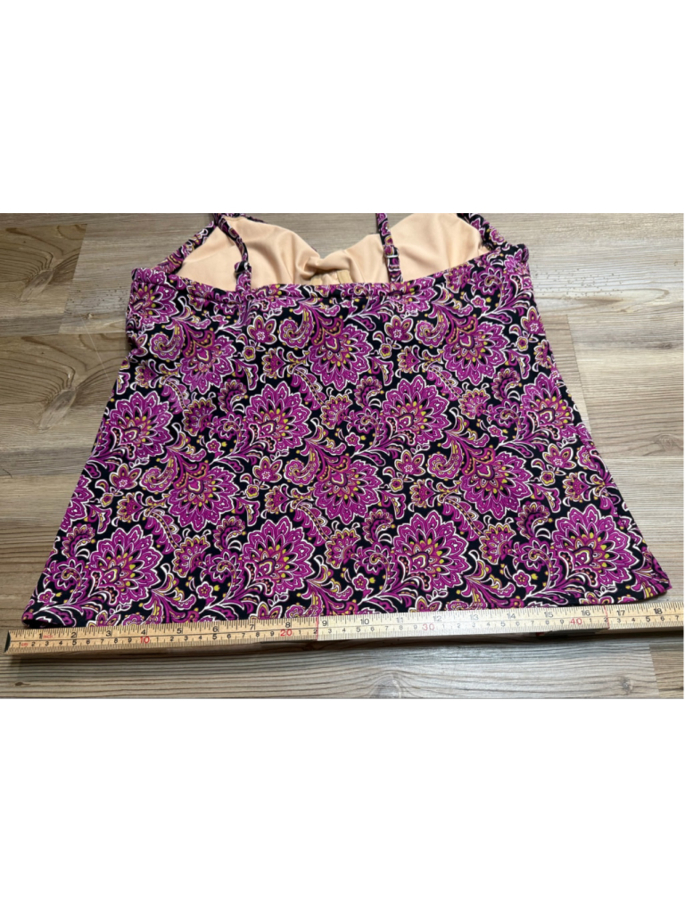 Women's Lands' End Paisley Print Tankini Swimsuit Set top Sz 10/bottoms Sz 8 - Picture 7 of 16